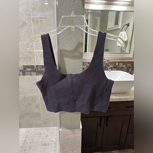 Zara Gray Knit Crop Top Tank | Siza Small